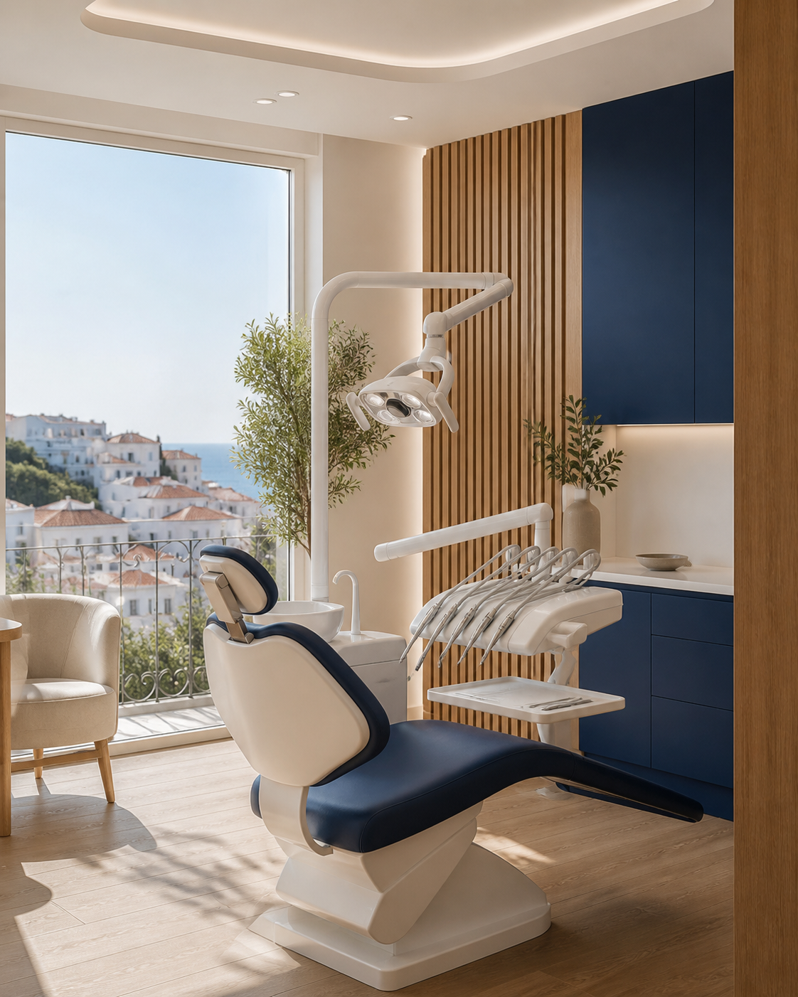 Imagem conceptual gerada por IA de um gabinete clínico Dental’UA